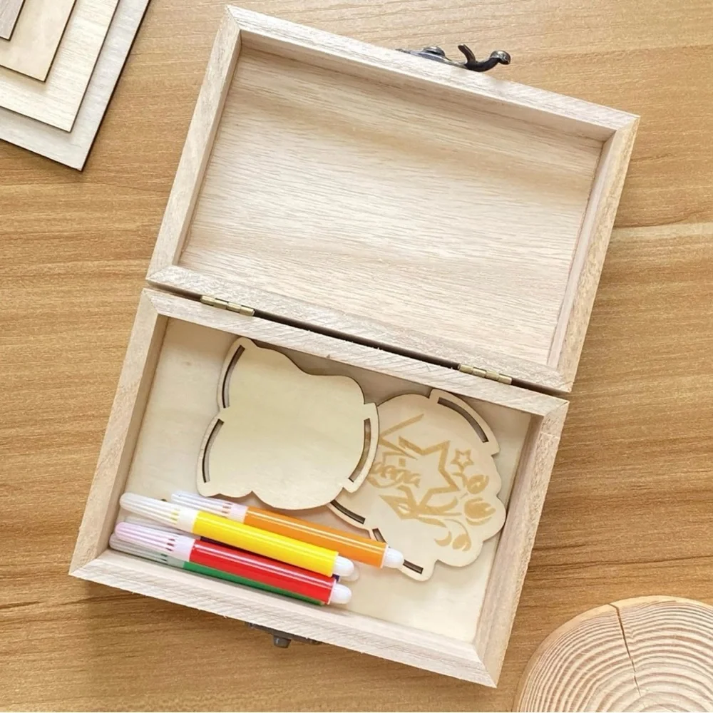 Jewelry Treasure Small Wooden Box